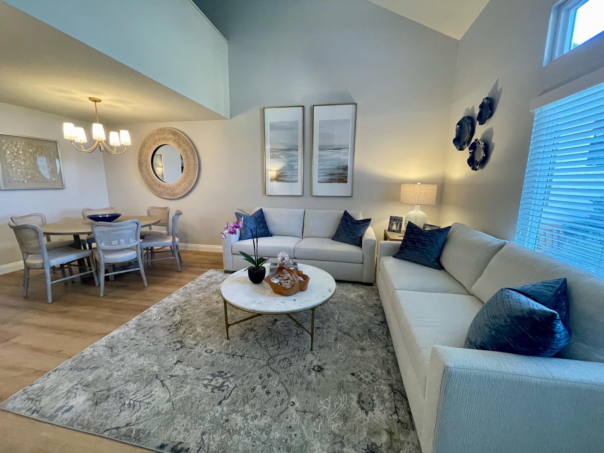 Bright & Balanced Open Living Space after