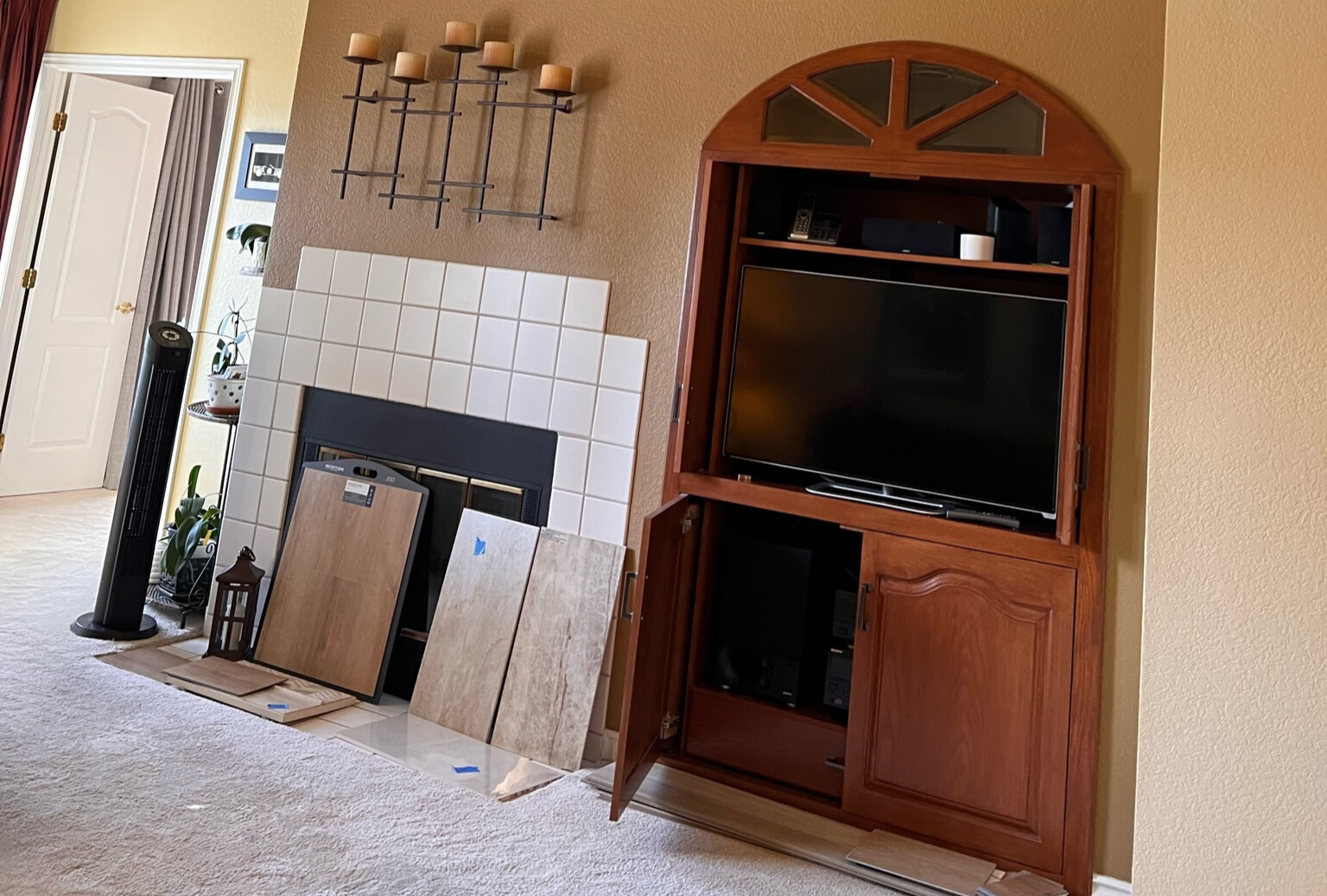 Contemporary Fireplace Refresh before